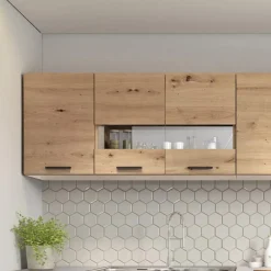 Garnero Arredamenti Cucine Complete|Cucine Complete-Cucina 240cm moderna lineare grigio rovere Erika