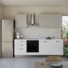 Garnero Arredamenti Cucine Complete|Cucine Complete-Cucina 240cm reversibile moderna lineare bianco frassinato grigio CookArt