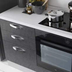Garnero Arredamenti Cucine Complete|Cucine Complete-Cucina 240cm reversibile moderna lineare rovere antracite Culinary