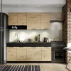Garnero Arredamenti Cucine Complete|Cucine Complete-Cucina moderna componibile 240cm quercia nero Terry