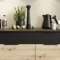 Garnero Arredamenti Cucine Complete|Cucine Complete-Cucina moderna componibile 240cm quercia nero Terry