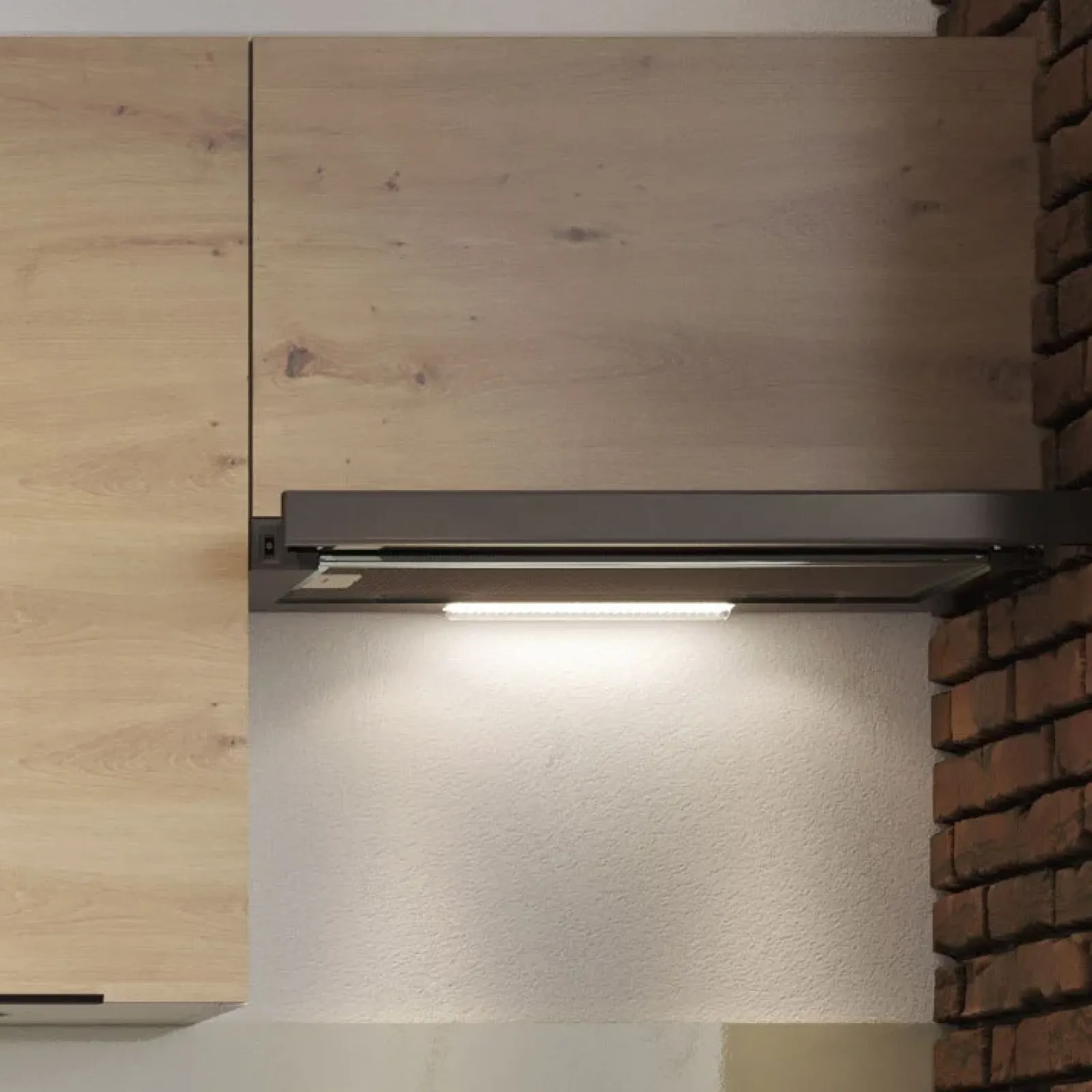 Garnero Arredamenti Cucine Complete|Cucine Complete-Cucina moderna componibile lineare 240cm quercia nero Terry 1