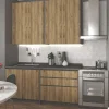 Garnero Arredamenti Cucine Complete|Cucine Complete-Cucina moderna lineare 180cm quercia antracite Amber