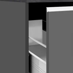 Garnero Arredamenti Scaffali E Dispense-Dispensa cucina bassa 30x85h cm scorrevole antracite grigio pietra Gourmet Antracite - Grigio pietra