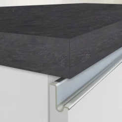 Garnero Arredamenti Scaffali E Dispense-Dispensa cucina bassa 30x85h cm scorrevole bianco grigio pietra Gourmet Bianco Lucido - Grigio pietra