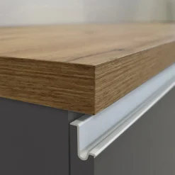 Garnero Arredamenti Scaffali E Dispense-Dispensa cucina bassa 30x85h cm scorrevole antracite rovere Gourmet Antracite - Rovere