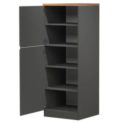 Garnero Arredamenti Scaffali E Dispense-Dispensa cucina 60x165h cm 4 ripiani antracite rovere Gourmet Antracite - Rovere
