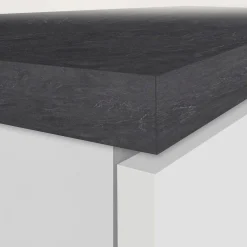 Garnero Arredamenti Scaffali E Dispense-Dispensa cucina 60x165h cm 4 ripiani bianco grigio pietra Gourmet Bianco Lucido - Grigio pietra