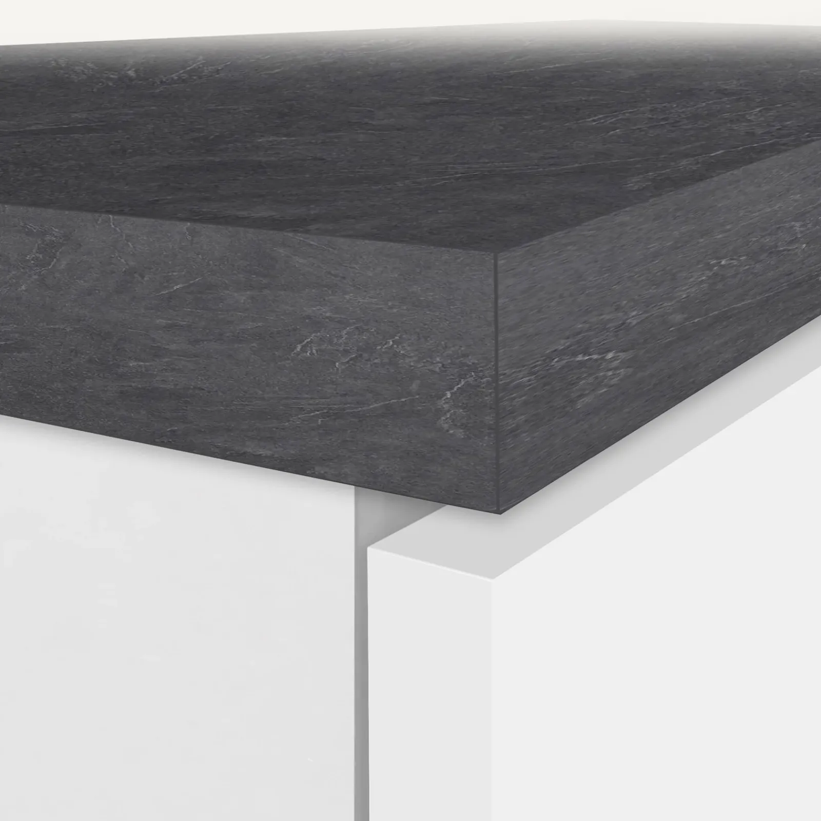 Garnero Arredamenti Scaffali E Dispense-Dispensa cucina 30x165h cm scorrevole bianco grigio pietra Gourmet Bianco Lucido - Grigio pietra