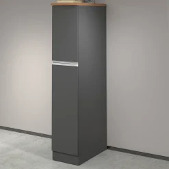 Garnero Arredamenti Scaffali E Dispense-Dispensa cucina 30x165h cm scorrevole antracite rovere Gourmet Antracite - Rovere