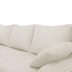 Garnero Arredamenti Divani Angolari|Divani Letto-Divano angolare letto 238x147cm 3 posti velluto a coste beige Flow Velluto Poso Beige