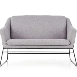 Garnero Arredamenti Divani Lineari-Divano imbottito moderno 125x83cm grigio nero Erminia 2