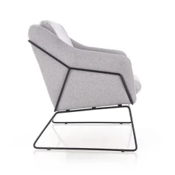 Garnero Arredamenti Divani Lineari-Divano imbottito moderno 125x83cm grigio nero Erminia 2