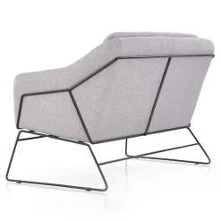 Garnero Arredamenti Divani Lineari-Divano imbottito moderno 125x83cm grigio nero Erminia 2