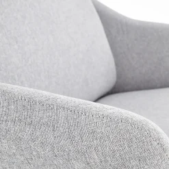 Garnero Arredamenti Divani Lineari-Divano imbottito moderno 125x83cm grigio nero Erminia 2