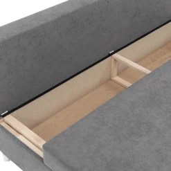 Garnero Arredamenti Divani Lineari|Divani Letto-Divano letto 3 posti 192cm pieghevole matrimoniale grigio beige Titus Tessuto Vellutato Alova Grigio Beige Scuro