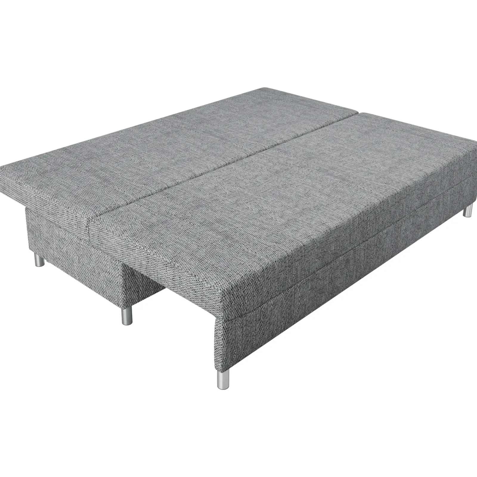 Garnero Arredamenti Divani Lineari|Divani Letto-Divano letto 3 posti 192cm pieghevole matrimoniale grigio chiaro Titus Tessuto Lawa Grigio