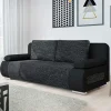 Garnero Arredamenti Divani Lineari|Divani Letto-Divano letto 3 posti imbottito 200cm nero grigio scuro Barney