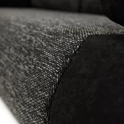 Garnero Arredamenti Divani Lineari|Divani Letto-Divano letto 3 posti imbottito 200cm nero grigio scuro Barney