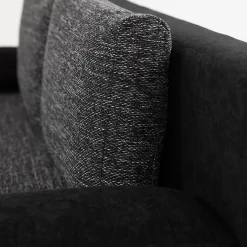 Garnero Arredamenti Divani Lineari|Divani Letto-Divano letto 3 posti imbottito 200cm nero grigio scuro Barney