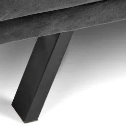 Garnero Arredamenti Divani Letto|Divani Letto-Divano letto 3 posti 192x82 cm velluto Nespolo Grigio scuro