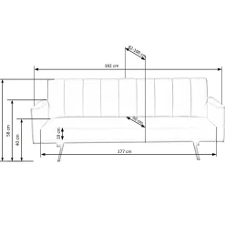 Garnero Arredamenti Divani Letto|Divani Letto-Divano letto 3 posti 192x82 cm velluto Nespolo Grigio scuro