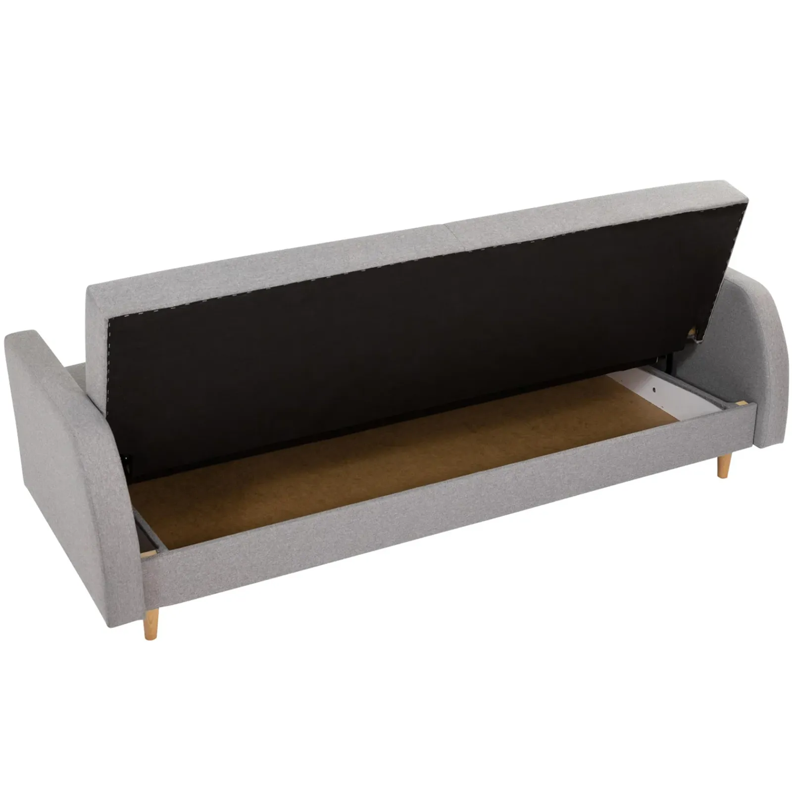 Garnero Arredamenti Divani Letto|Divani Letto-Divano letto 2 posti 216x87cm con box contenitore grigio Nebbia