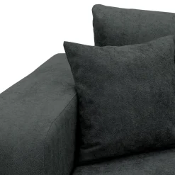 Garnero Arredamenti Divani Lineari|Divani Letto-Divano letto 3 posti 248x90cm con contenitore in Floty Tessuto Velo Nero