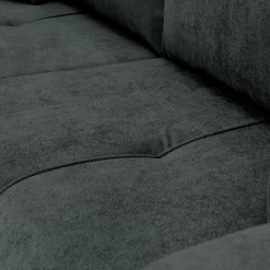 Garnero Arredamenti Divani Lineari|Divani Letto-Divano letto 3 posti 248x90cm con contenitore in Floty Tessuto Velo Nero