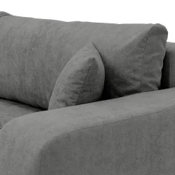 Garnero Arredamenti Divani Lineari|Divani Letto-Divano letto 3 posti 248x90cm con contenitore in Floty Tessuto Velo Grigio Scuro