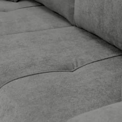 Garnero Arredamenti Divani Lineari|Divani Letto-Divano letto 3 posti 248x90cm con contenitore in Floty Tessuto Velo Grigio Scuro