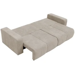 Garnero Arredamenti Divani Lineari|Divani Letto-Divano letto 3 posti 248x90cm con contenitore in Floty Tessuto Velo Beige