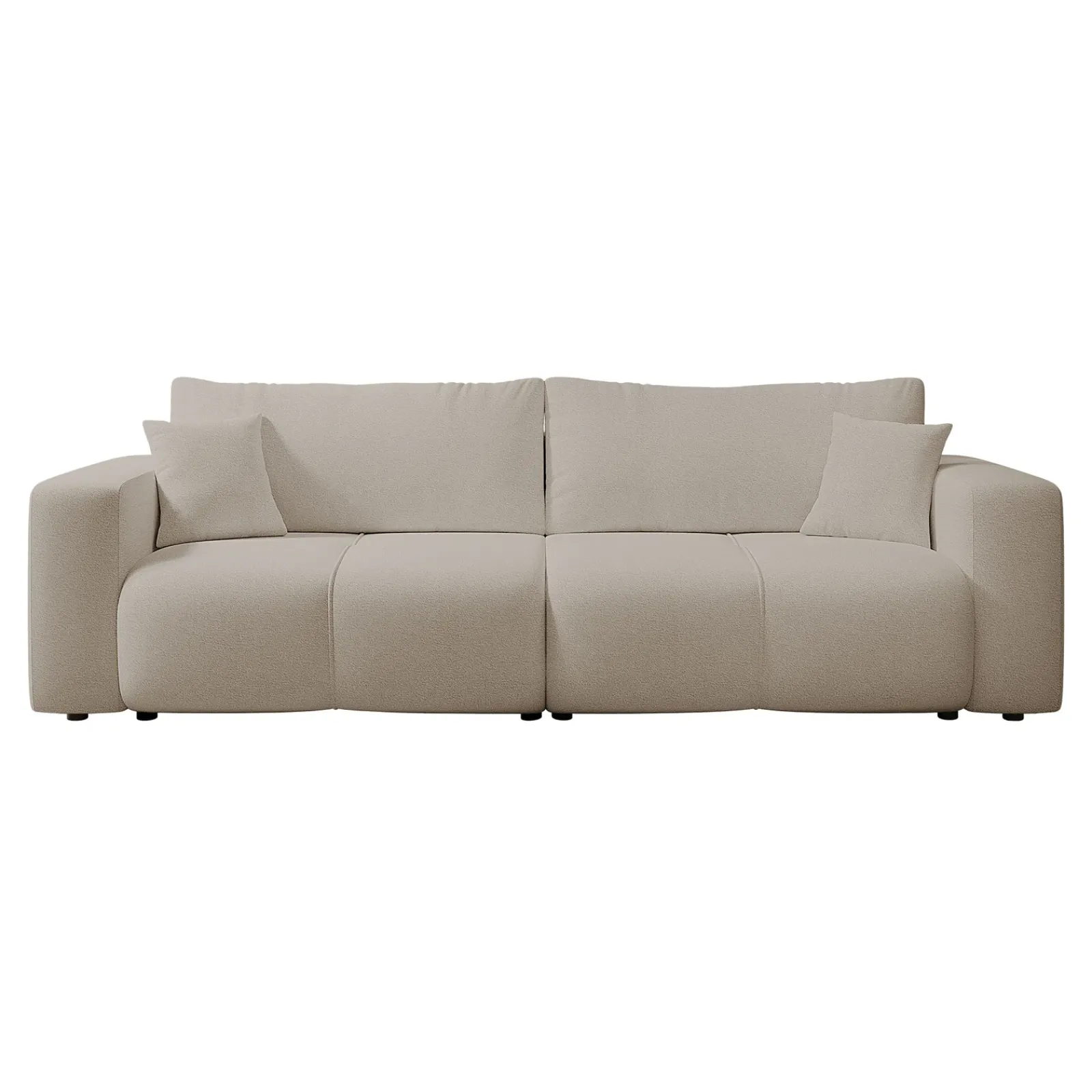 Garnero Arredamenti Divani Lineari|Divani Letto-Divano letto 3 posti 248x90cm con contenitore in Floty Tessuto Velo Beige