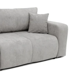 Garnero Arredamenti Divani Lineari|Divani Letto-Divano letto 3 posti 248x90cm con contenitore in Floty Tessuto Velo Grigio Chiaro