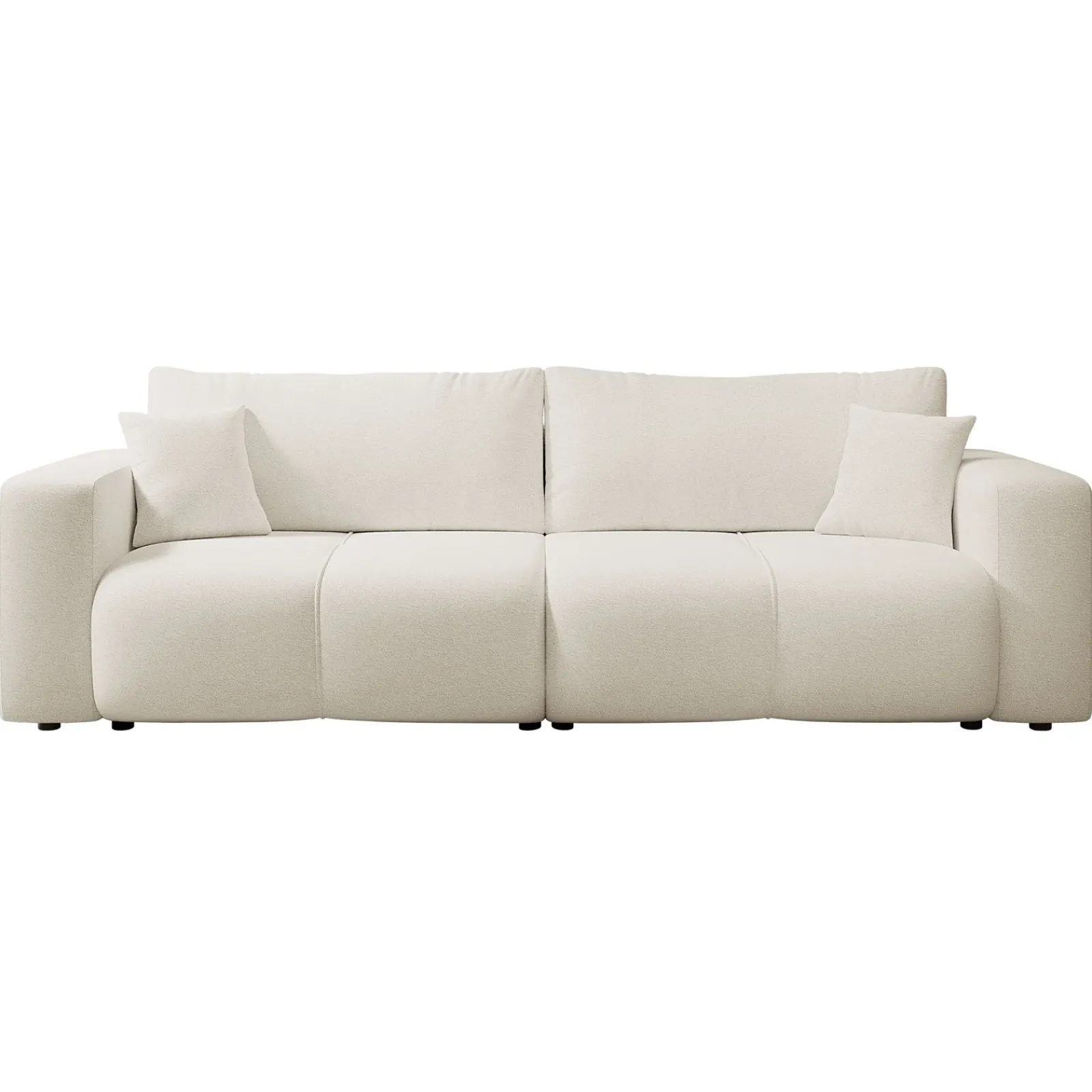 Garnero Arredamenti Divani Lineari|Divani Letto-Divano letto 3 posti 248x90cm con contenitore in Floty Tessuto Velo Bianco