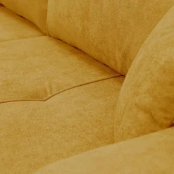 Garnero Arredamenti Divani Lineari|Divani Letto-Divano letto 3 posti 248x90cm con contenitore in tessuto velo giallo senape Floty Tessuto Velo Senape