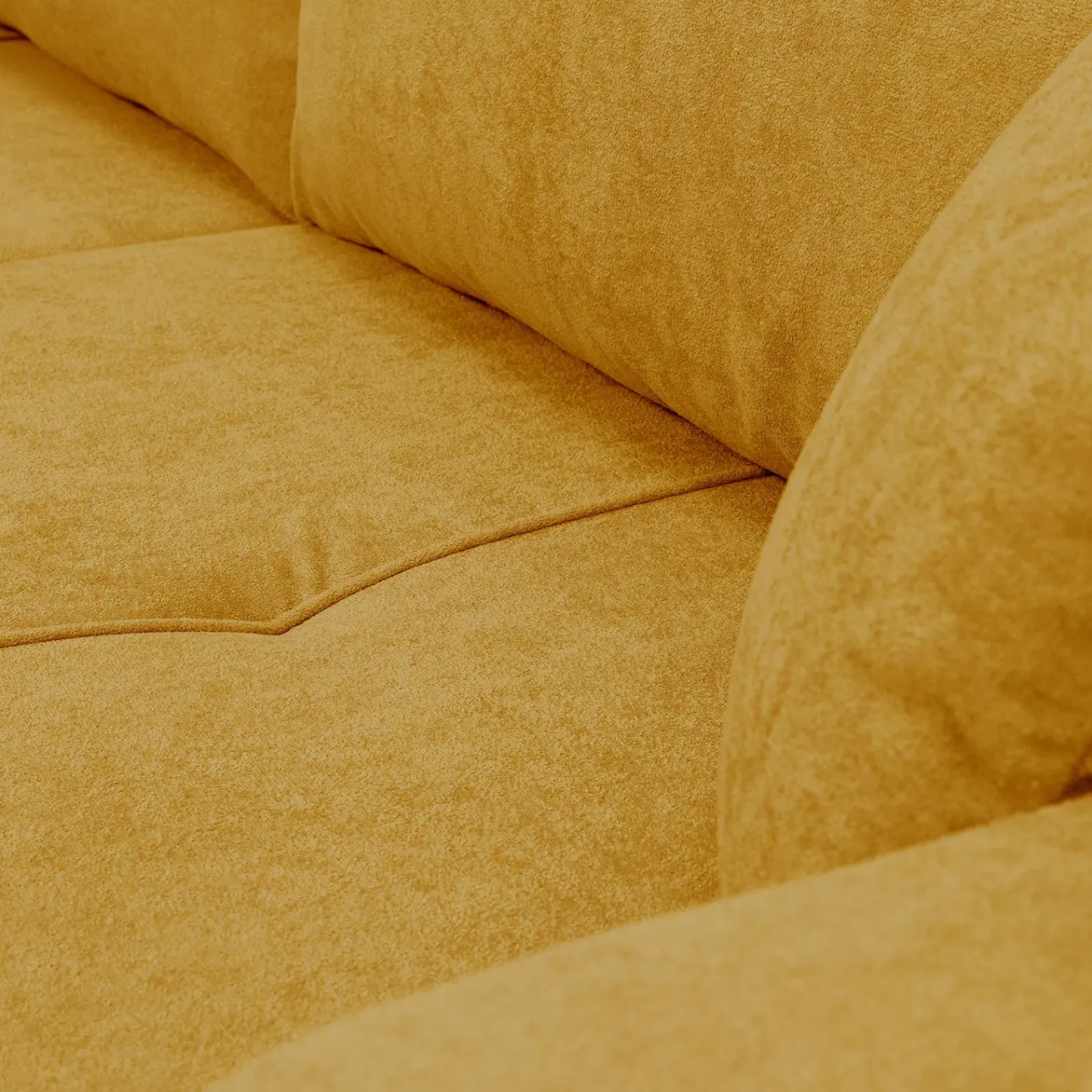 Garnero Arredamenti Divani Lineari|Divani Letto-Divano letto 3 posti 248x90cm con contenitore in tessuto velo giallo senape Floty Tessuto Velo Senape