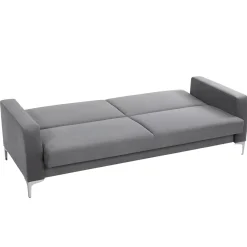 Garnero Arredamenti Divani Lineari|Divani Letto-Divano letto 3 posti 225x87cm con box contenitore tessuto grigio Coty