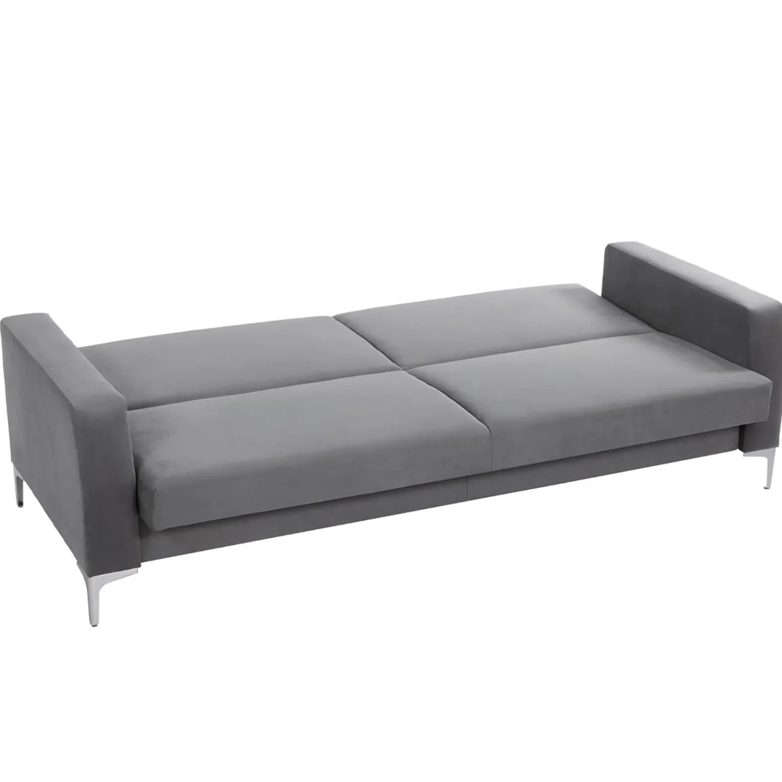Garnero Arredamenti Divani Lineari|Divani Letto-Divano letto 3 posti 225x87cm con box contenitore tessuto grigio Coty