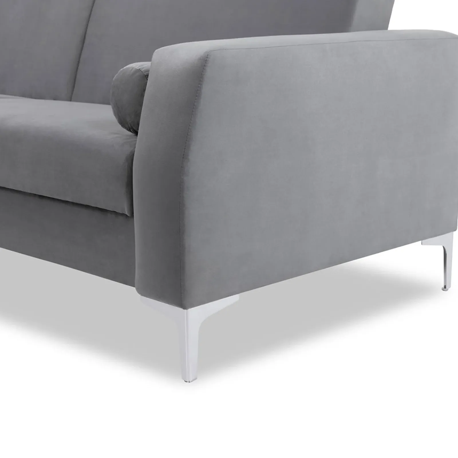 Garnero Arredamenti Divani Lineari|Divani Letto-Divano letto 3 posti 225x87cm con box contenitore tessuto grigio Coty