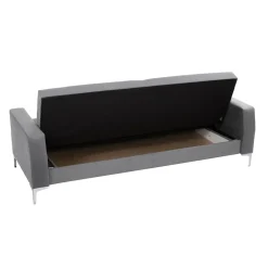 Garnero Arredamenti Divani Lineari|Divani Letto-Divano letto 3 posti 225x87cm con box contenitore tessuto grigio Coty