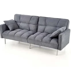 Garnero Arredamenti Divani Lineari|Divani Letto-Divano letto 2 posti 193x58cm grigio acciaio Cassandra