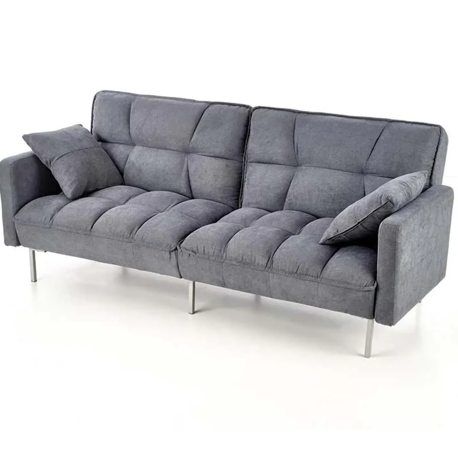 Garnero Arredamenti Divani Lineari|Divani Letto-Divano letto 2 posti 193x58cm grigio acciaio Cassandra