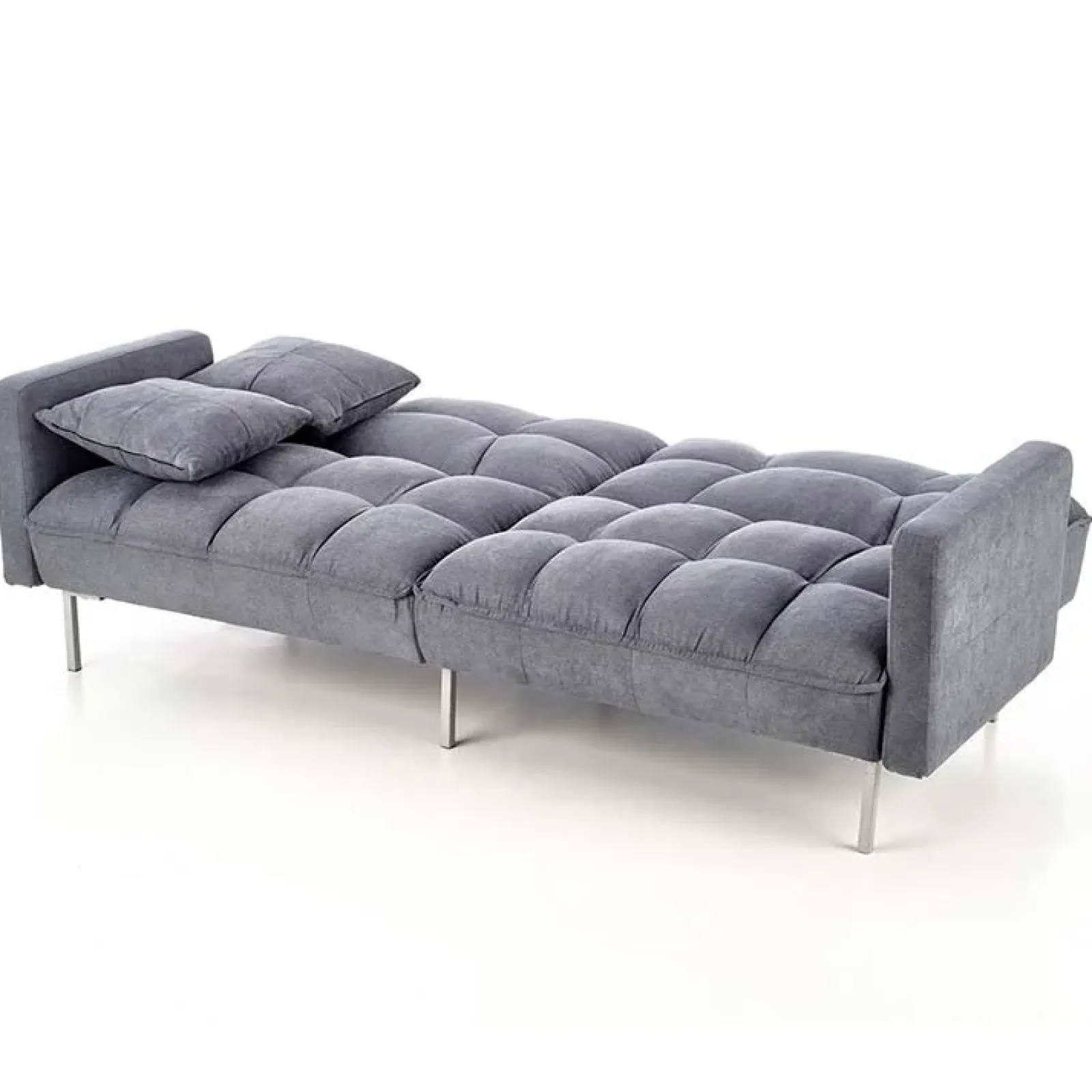 Garnero Arredamenti Divani Lineari|Divani Letto-Divano letto 2 posti 193x58cm grigio acciaio Cassandra