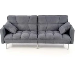 Garnero Arredamenti Divani Lineari|Divani Letto-Divano letto 2 posti 193x58cm grigio acciaio Cassandra