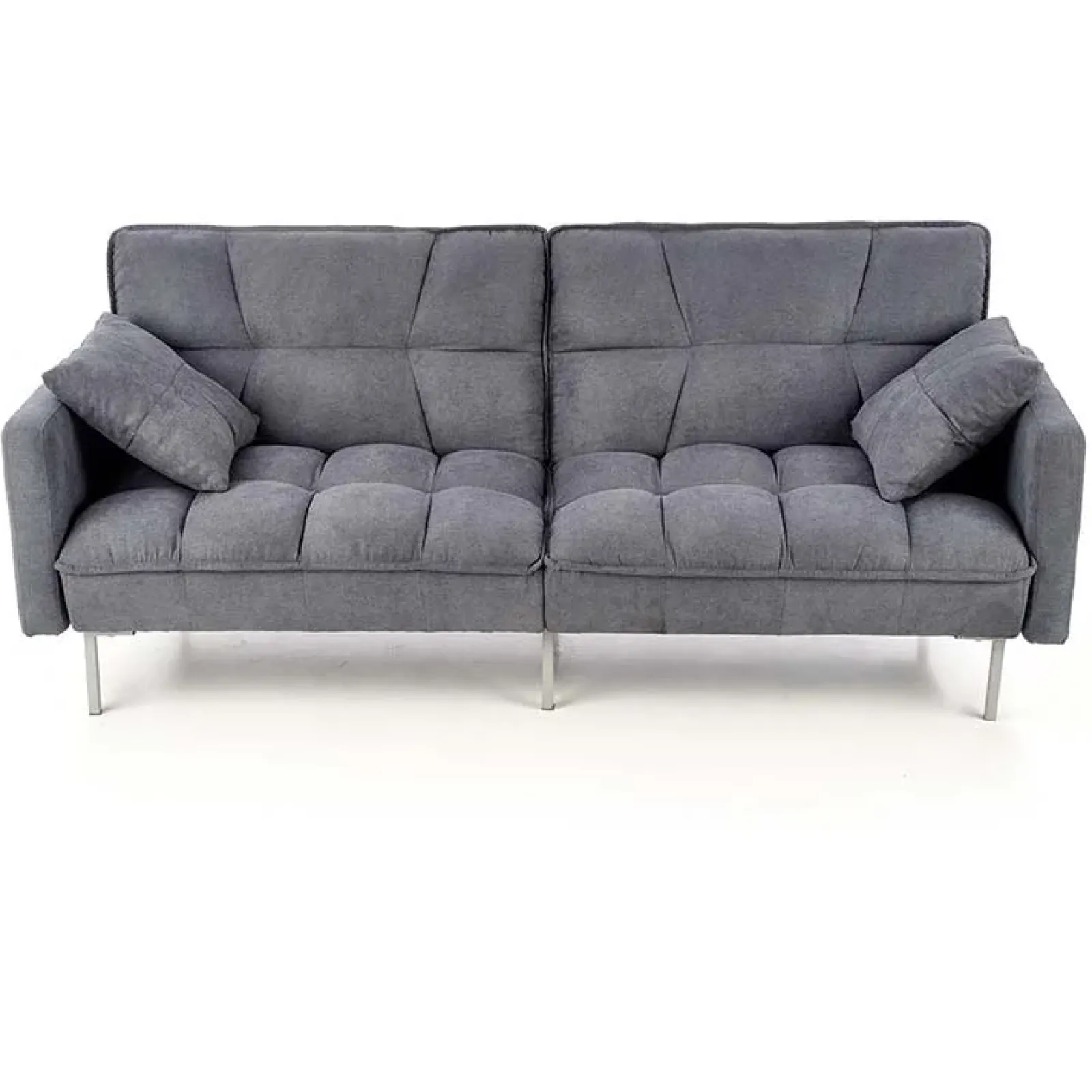 Garnero Arredamenti Divani Lineari|Divani Letto-Divano letto 2 posti 193x58cm grigio acciaio Cassandra