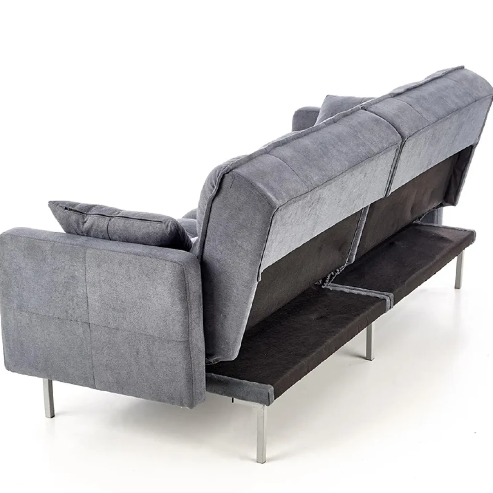 Garnero Arredamenti Divani Lineari|Divani Letto-Divano letto 2 posti 193x58cm grigio acciaio Cassandra