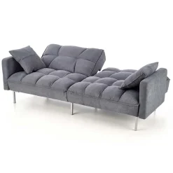 Garnero Arredamenti Divani Lineari|Divani Letto-Divano letto 2 posti 193x58cm grigio acciaio Cassandra