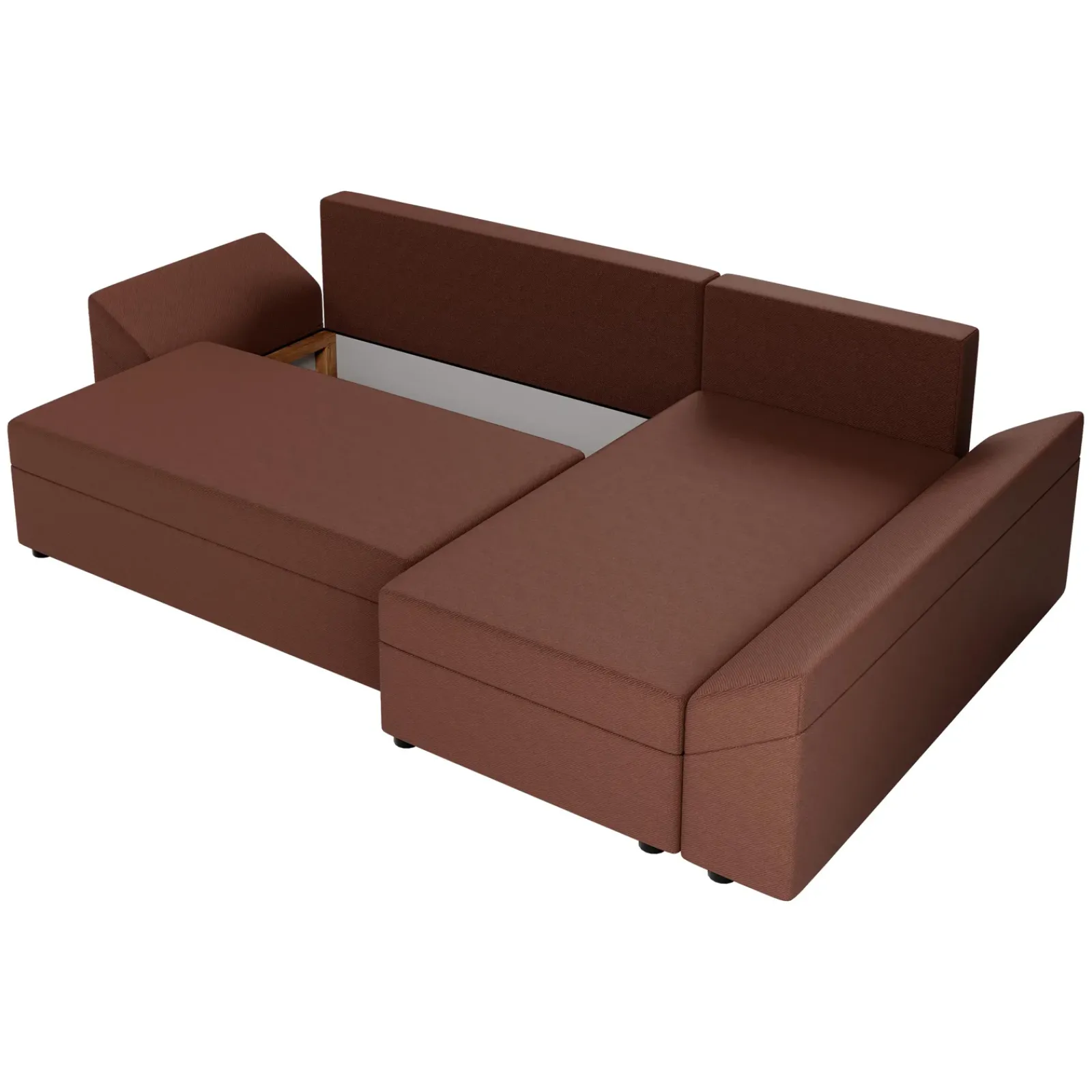 Garnero Arredamenti Divani Angolari|Divani Letto-Divano letto 3 posti 240x145cm matrimoniale angolare rosa Appia Tessuto Felpato Kronos Rosa