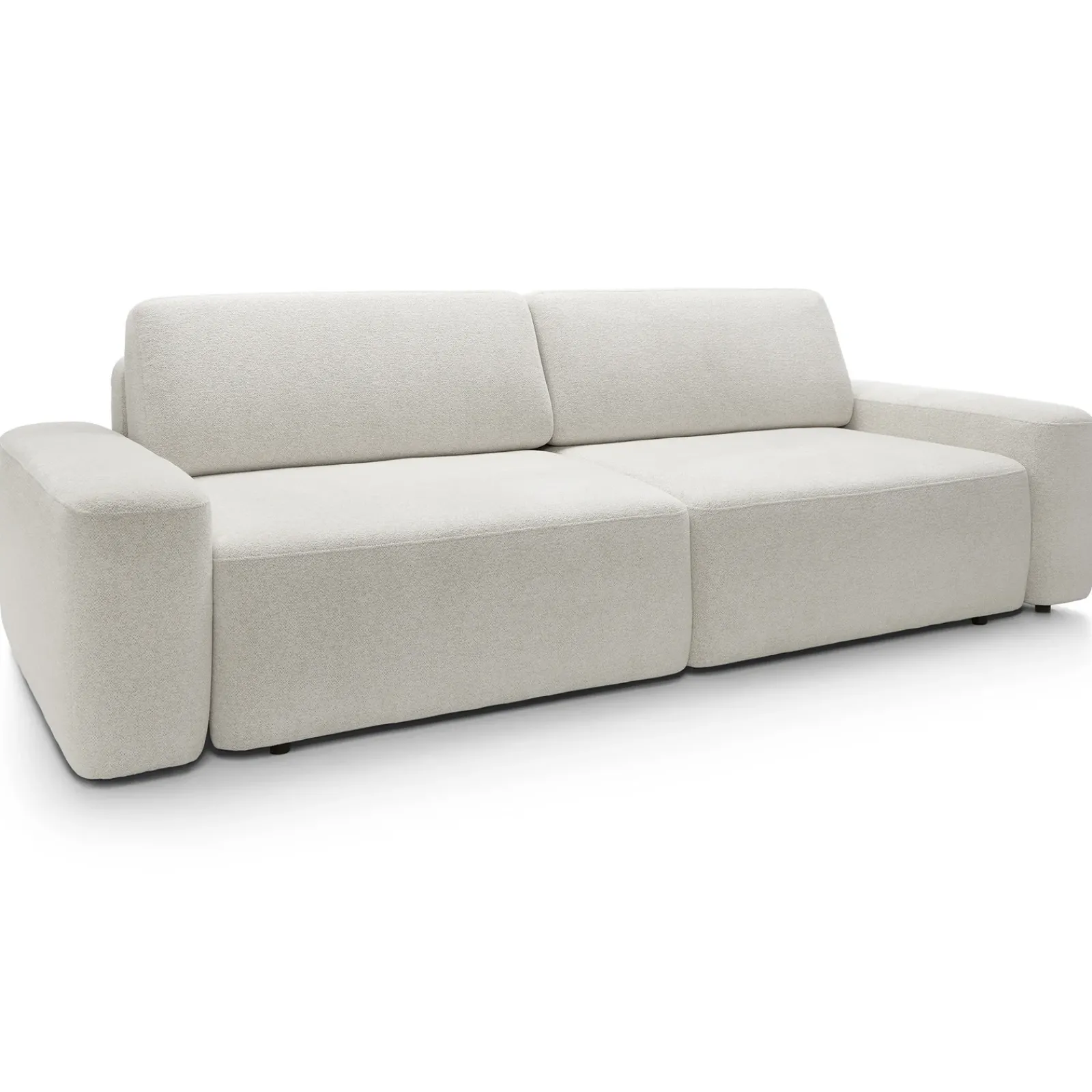 Garnero Arredamenti Divani Letto|Divani Letto-Divano letto 3 posti 257x105cm tessuto bianco Cozyfy